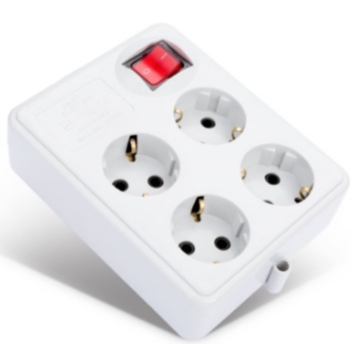 چهار خانه مربع بدون ارت 1/8 متری 328 در کارتن 20 عدد 